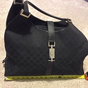 Large Gucci Jackie O Monogram Hobo Bag